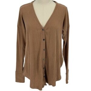 Abercrombie & Fitch Cardigan Brown‎ Soft Cozy Ribbed Button Up Medium